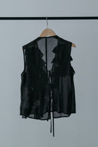 【MAIKU】Frill asymmetrical blouse