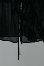 【MAIKU】Frill asymmetrical blouse