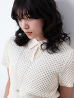 【PRE ORDER 2026SS】【ROOM.THE.ROOM】Brooklyn knit polo【先行予約2月中旬ごろ配送予定】