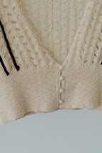 【ROOM.THE.ROOM】Oliver cropped-mesh cardigan
