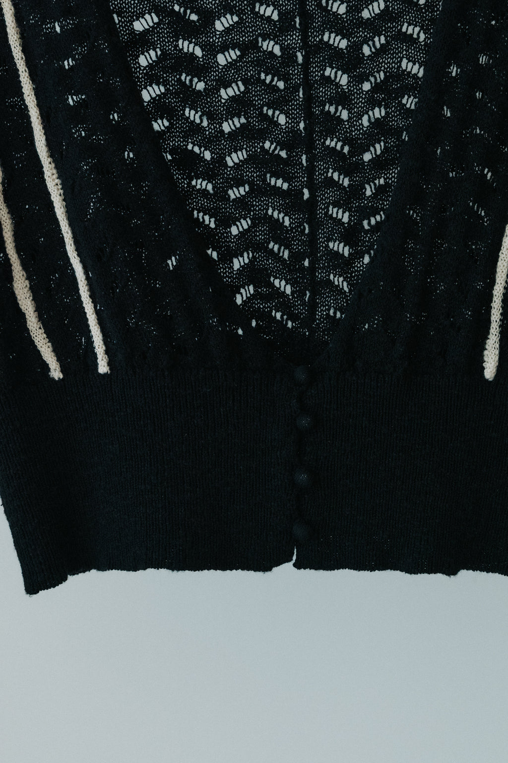 【ROOM.THE.ROOM】Oliver cropped-mesh cardigan