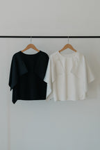 【ROOM.THE.ROOM】Elio satin-sleeve scarf top