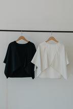 【ROOM.THE.ROOM】Elio satin-sleeve scarf top