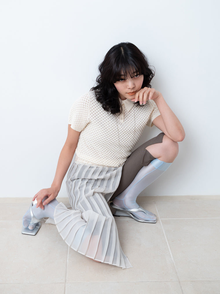 【PRE ORDER 2026SS】【ROOM.THE.ROOM】Brooklyn pleated stole【先行予約2月中旬ごろ配送予定】