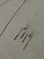 【ROOM.THE.ROOM】Pipe chain earrings