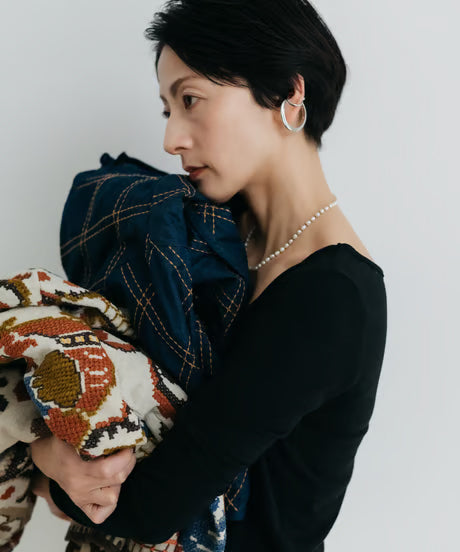 【ROOM.THE.ROOM】Metal circle big hoop earrings