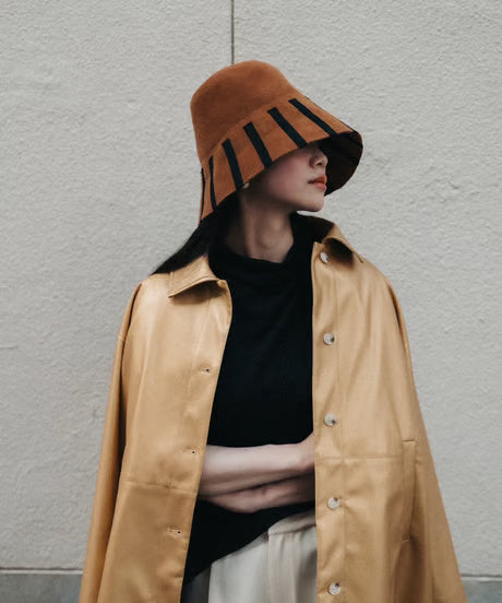 【ROOM.THE.ROOM】Agyness Fake leather jacket Col. GOLD /IVORY