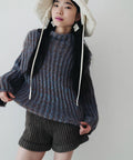 【faible and failure】 Brioche sweater Col.CAMEL,OFF WHITE