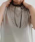 【Luce Costante】Howlite long necklace