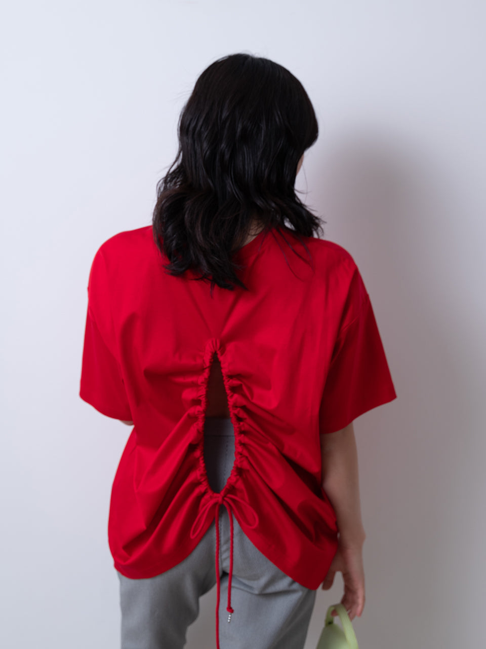 【PRE ORDER 2026SS】【ROOM.THE.ROOM】Brooklyn Ruched back t-shirt【先行予約2月中旬ごろ配送予定】