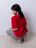 【PRE ORDER 2026SS】【ROOM.THE.ROOM】Brooklyn Ruched back t-shirt【先行予約2月中旬ごろ配送予定】