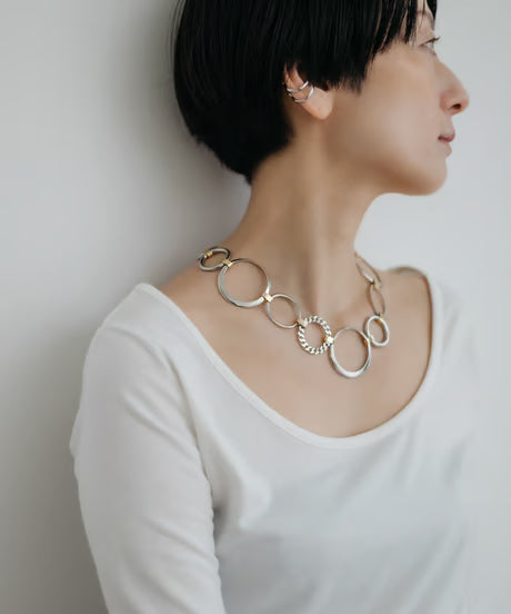 【ROOM.THE.ROOM】Metal circle small hoop earrings