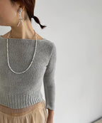 【faible and failure】 Silk knit cardigan Col.GREY