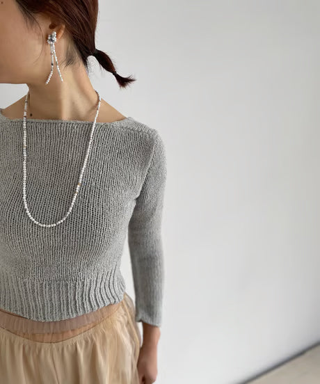 【Luce Costante】Howlite bow pierces(ピアス)