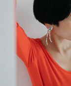 【Luce Costante】Howlite bow earrings(イヤリング)