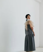【ROOM.THE.ROOM】High-neck sleeveless dress Col. IVORY/GREY