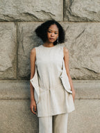 【PRE ORDER 2026SS】【ROOM.THE.ROOM】Ali linen sleeveless top【先行予約3月中旬ごろ配送予定】