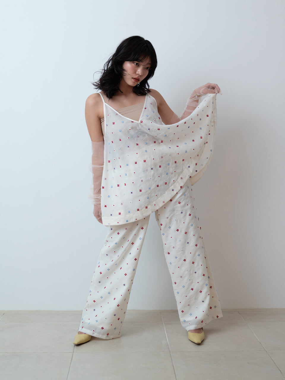 【PRE ORDER 2026SS】【ROOM.THE.ROOM】Brooklyn embroidery pants【先行予約2月中旬ごろ配送予定】