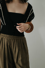 【ROOM.THE.ROOM】Oliver cropped-mesh cardigan