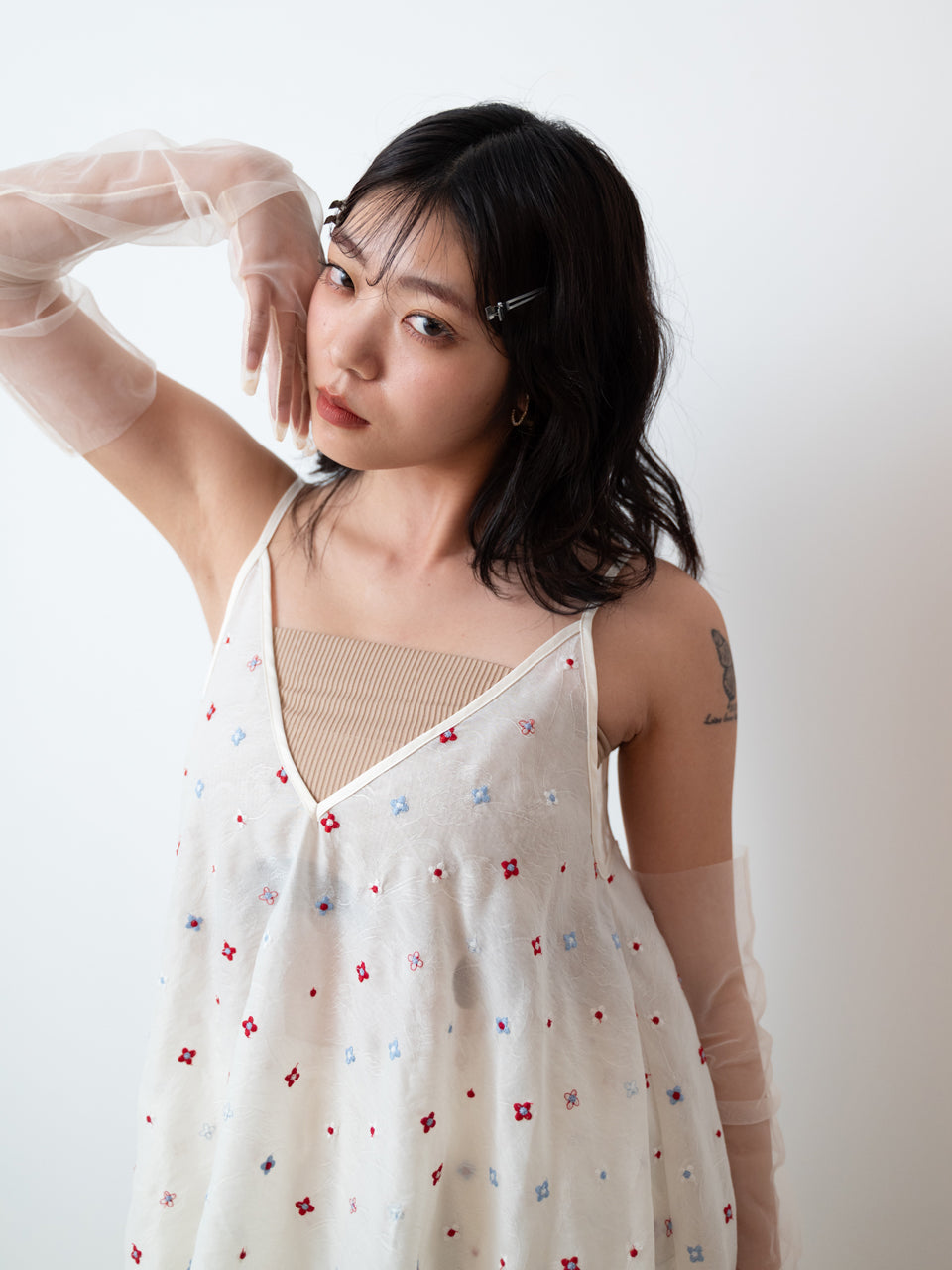 【PRE ORDER 2026SS】【ROOM.THE.ROOM】Brooklyn embroidery cami 【先行予約2月中旬ごろ配送予定】
