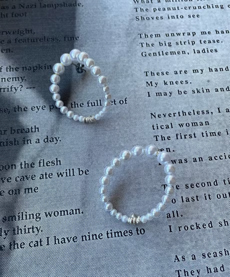 【ROOM.THE.ROOM】Pearl oval pierces(ピアス)
