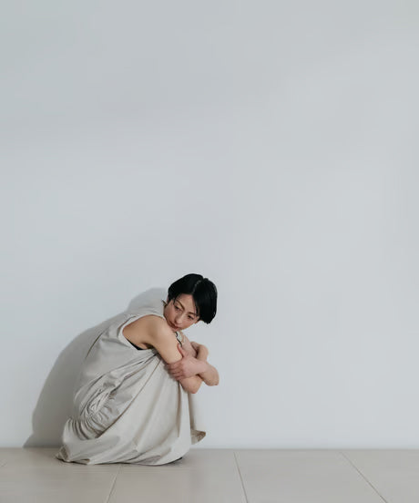 【ROOM.THE.ROOM】High-neck sleeveless dress Col. IVORY/GREY