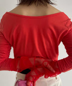 【ROOM.THE.ROOM】Long sleeve T-shirt Col. OFF WHITE /BLACK /ORANGE