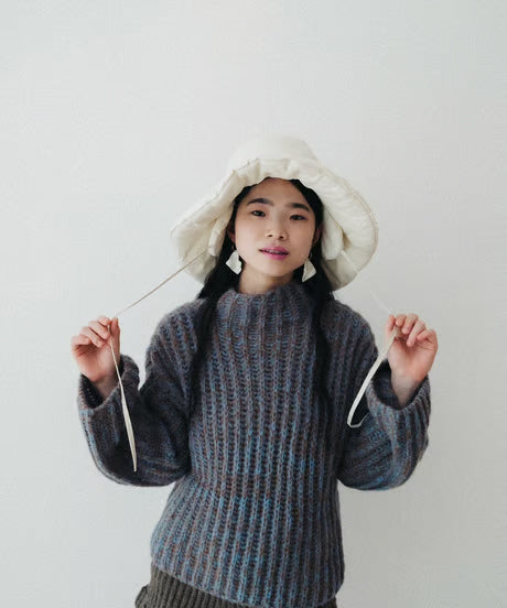 【faible and failure】 Brioche sweater Col.CAMEL,OFF WHITE