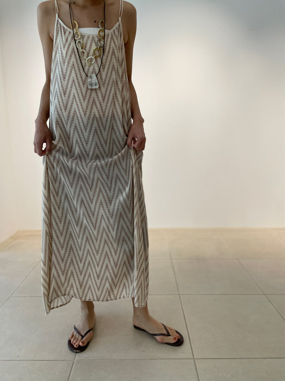 【SALE20%OFF】Chevron Foil Cut Jacquard One Piece