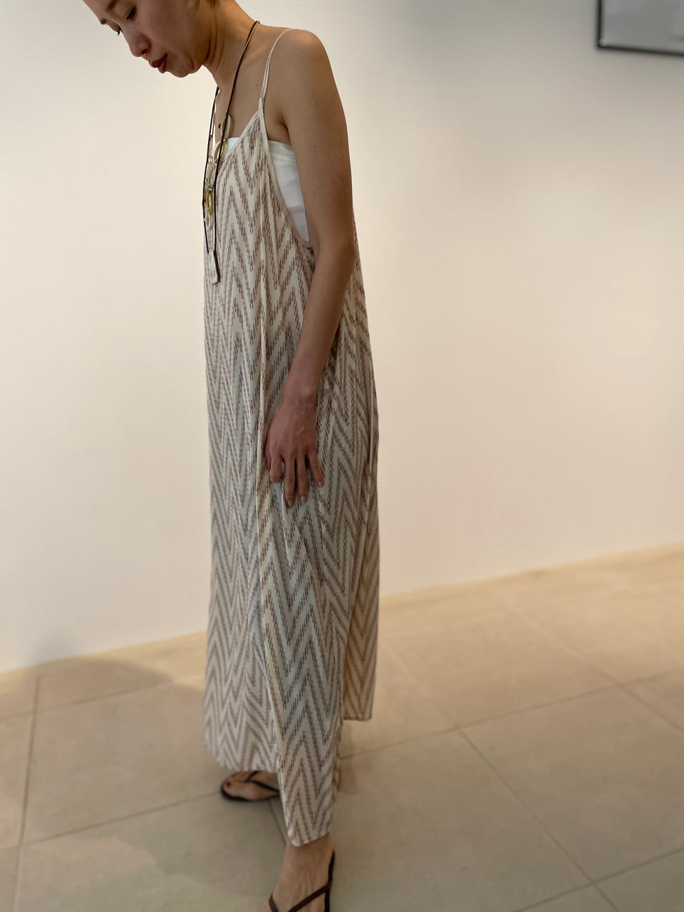 【SALE20%OFF】Chevron Foil Cut Jacquard One Piece