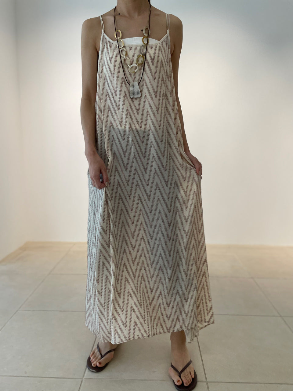 【SALE20%OFF】Chevron Foil Cut Jacquard One Piece