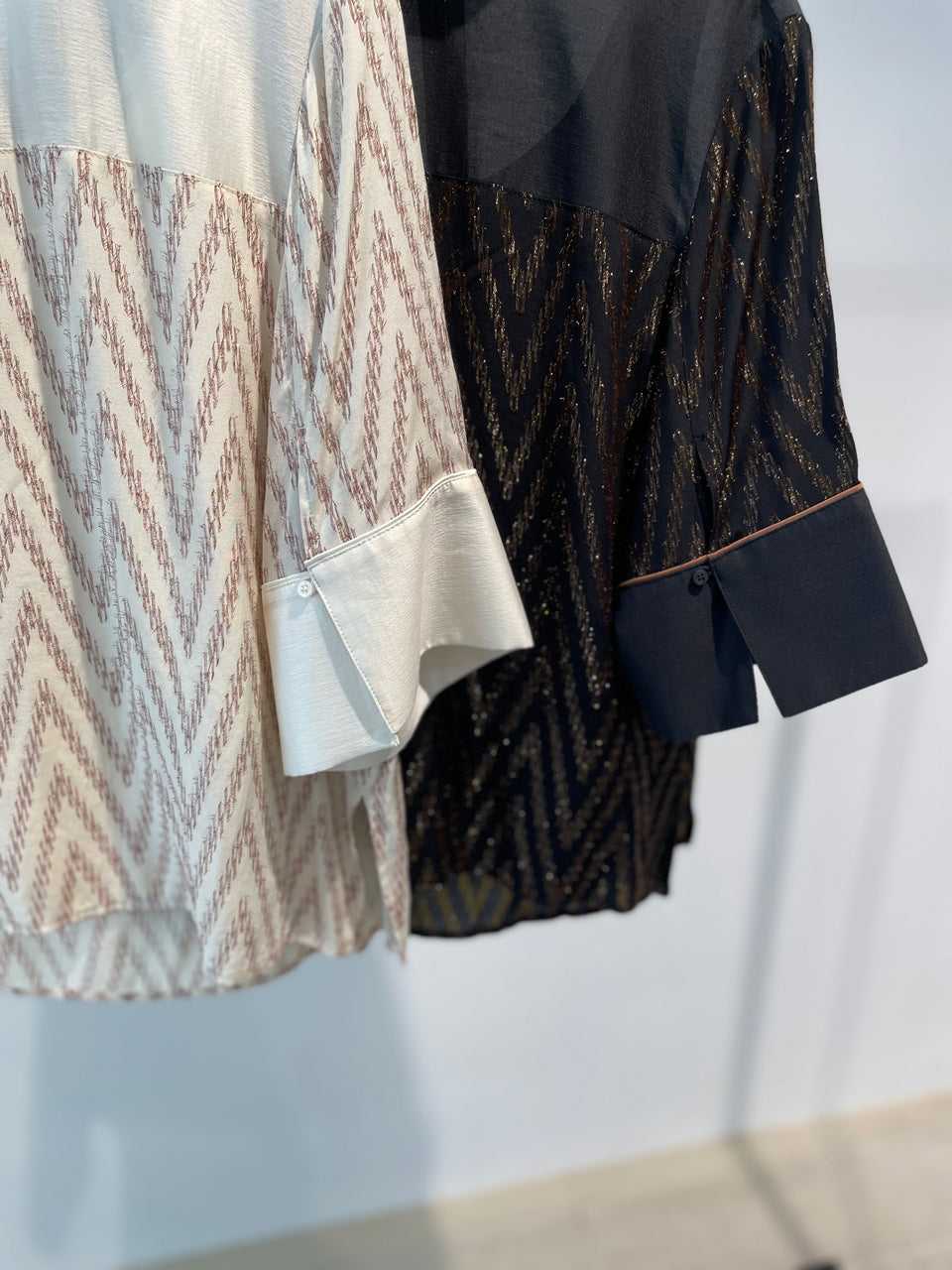 【SALE20%OFF】Chevron Foil Jacquard Blouse