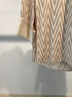 【SALE20%OFF】Chevron Foil Jacquard Blouse