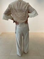 【SALE20%OFF】Chevron Foil Jacquard Blouse