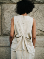 【PRE ORDER 2026SS】【ROOM.THE.ROOM】Ali linen sleeveless top【先行予約3月中旬ごろ配送予定】