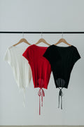 【MAIKU】Pleated knit top