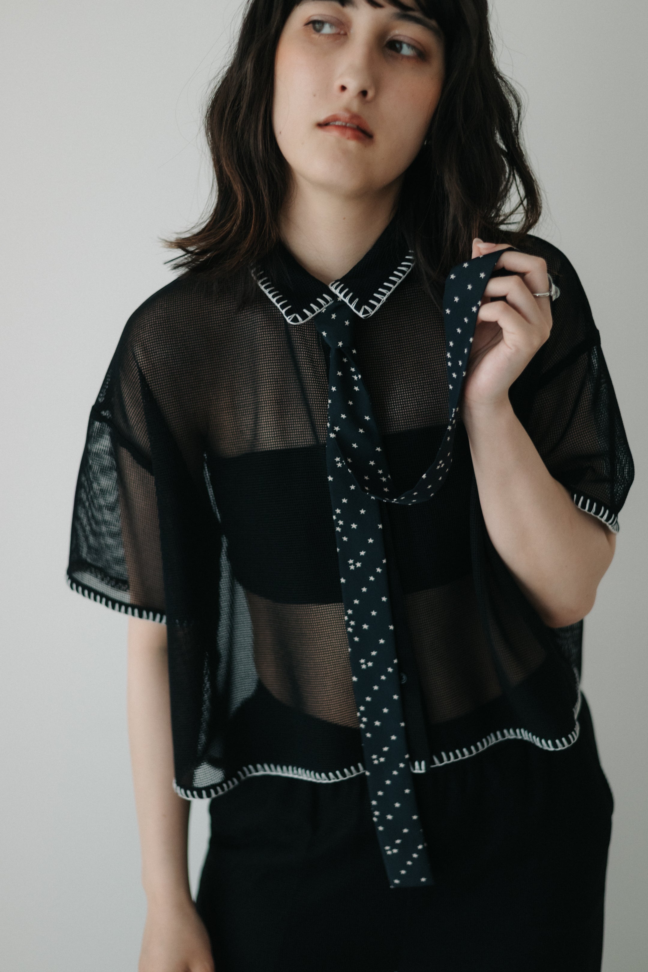 【ROOM.THE.ROOM】Elio flare mesh shirt