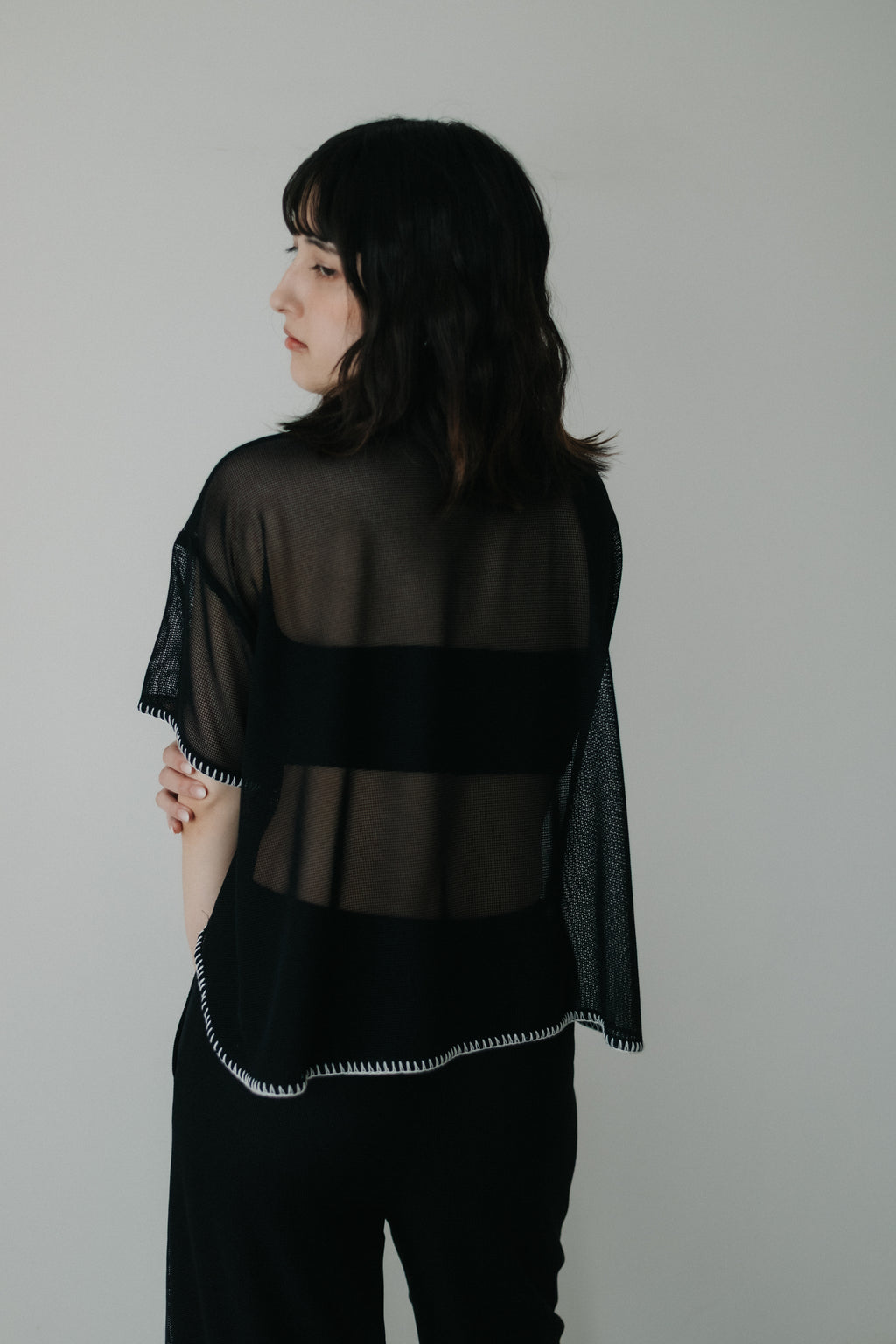 【ROOM.THE.ROOM】Elio flare mesh shirt