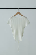 【MAIKU】Pleated knit top