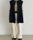 【ROOM.THE.ROOM】Belt layered pants/ Col. IVORY/ NAVY/ SAX