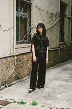 【ROOM.THE.ROOM】Elio flare mesh shirt