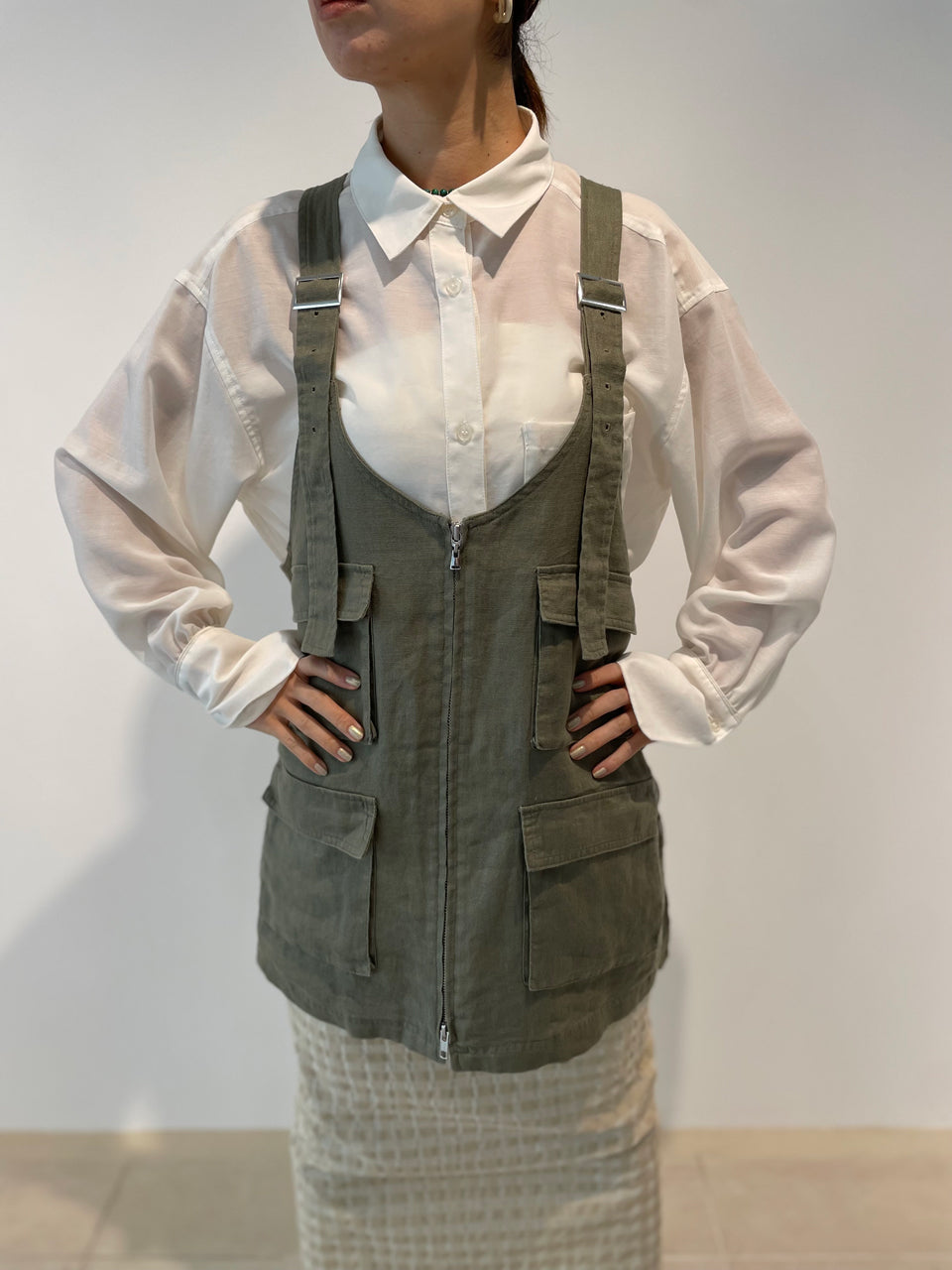 【SALE20%OFF】BIO Linen Military Vest
