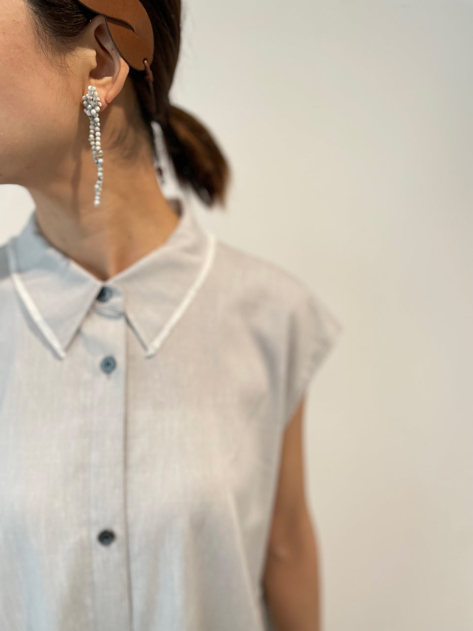 【SALE10%OFF】Sleeveless shirt dress