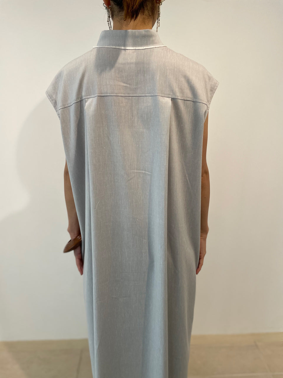 【SALE10%OFF】Sleeveless shirt dress