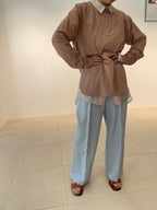 Nuance Print Sheer Shirt