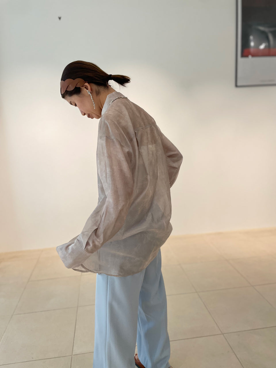 Nuance Print Sheer Shirt