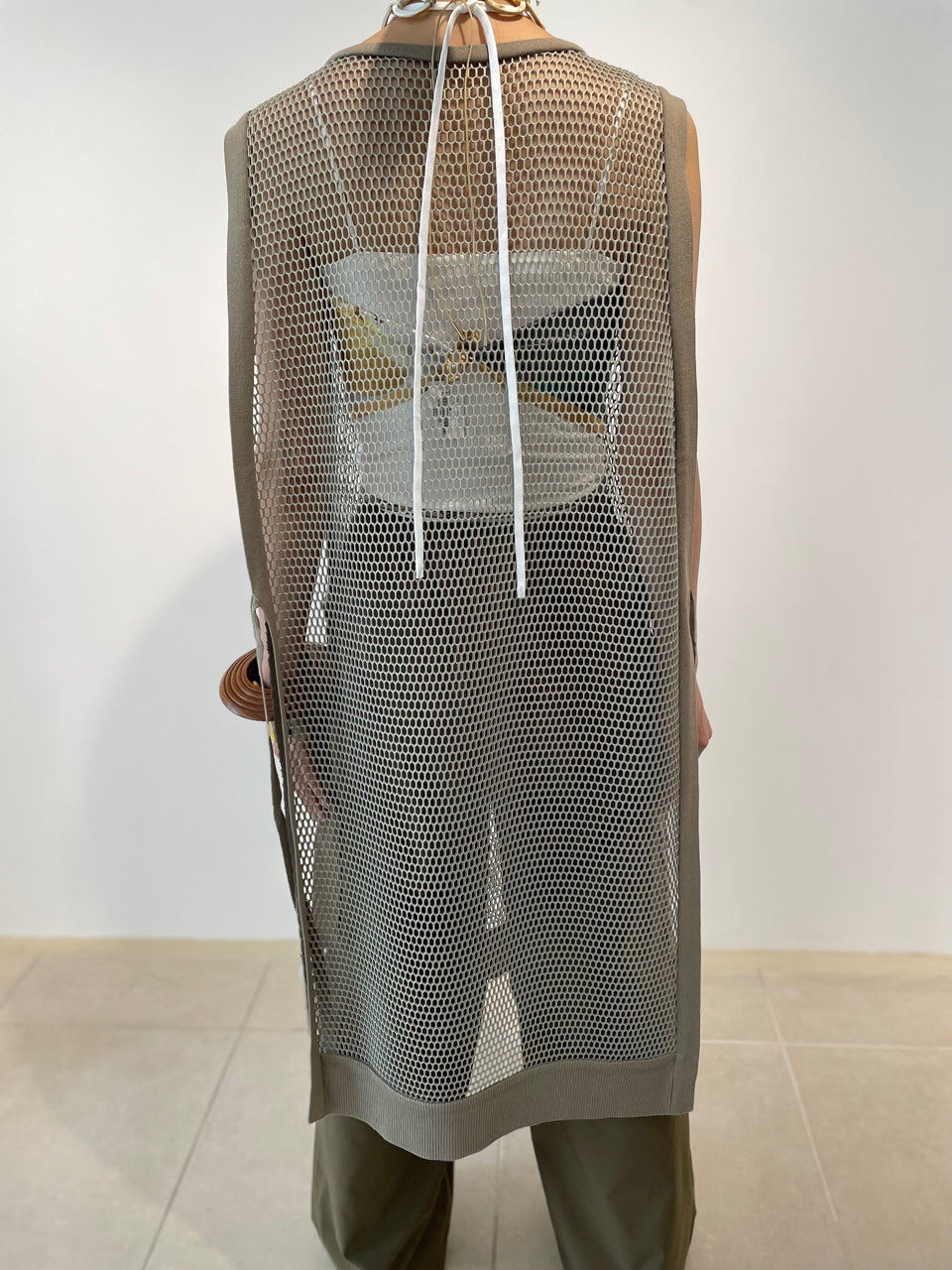 【SALE20%OFF】Mesh combination long vest