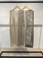 【SALE20%OFF】Mesh combination long vest