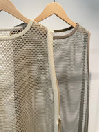 【SALE20%OFF】Mesh combination long vest