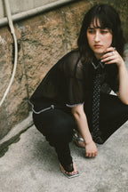 【ROOM.THE.ROOM】Elio flare mesh shirt